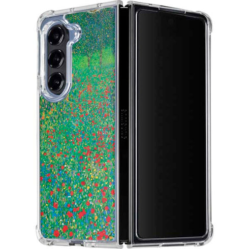 Poppy Field by Gustav Klimt Galaxy Z Fold5 5G Clear Case