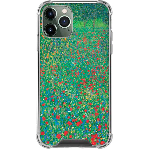 Poppy Field by Gustav Klimt iPhone 11 Pro Max Clear Case