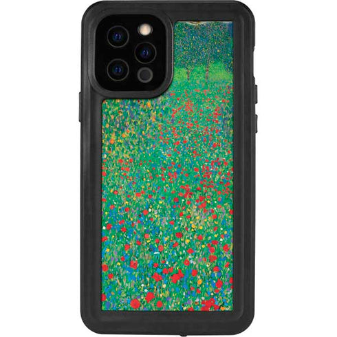 Gustav Klimt Poppy Field iPhone 12 Pro Waterproof Case