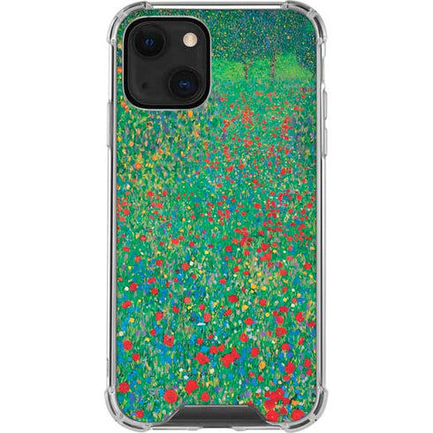 Poppy Field by Gustav Klimt iPhone 15 Plus Clear Case