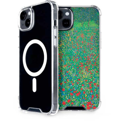 Poppy Field by Gustav Klimt iPhone 15 Plus MagSafe Case