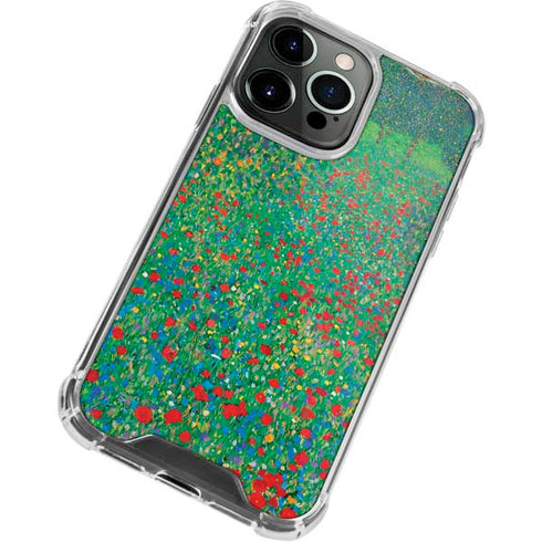 Gustav Klimt Poppy Field iPhone 14 Pro Clear Case