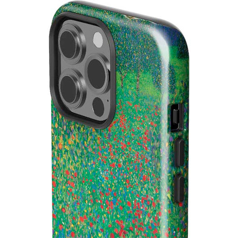 Poppy Field by Gustav Klimt iPhone 15 Pro Impact Case