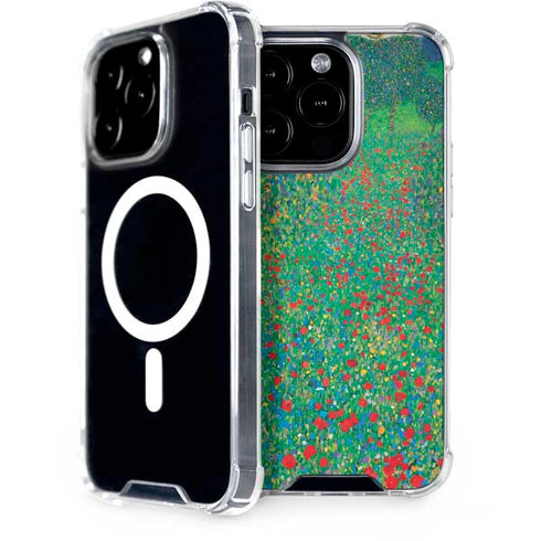 Poppy Field by Gustav Klimt iPhone 15 Pro MagSafe Case