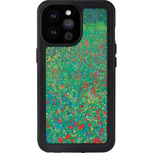 Gustav Klimt Poppy Field iPhone 14 Pro Max Waterproof Case