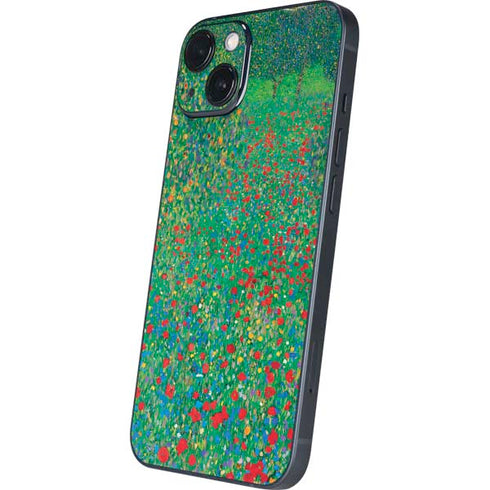 Poppy Field by Gustav Klimt iPhone 15 Skin
