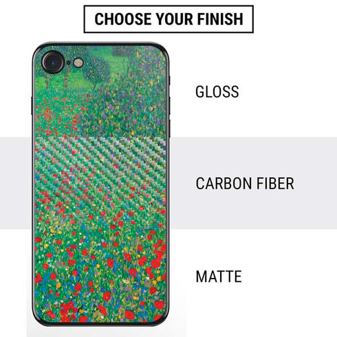 Gustav Klimt Poppy Field iPhone SE (2nd & 3rd Gen) Skin