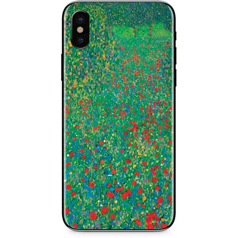 Gustav Klimt Poppy Field iPhone XS Max Skin