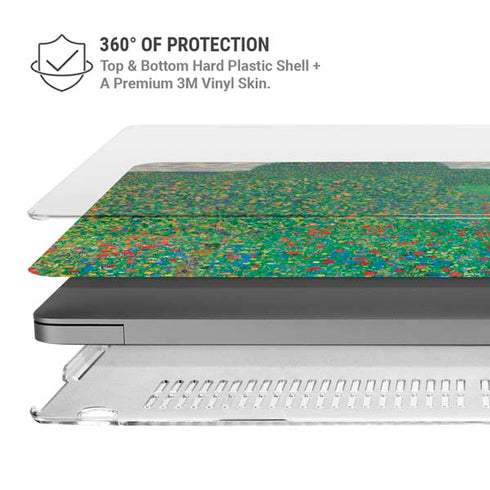 Poppy Field by Gustav Klimt MacBook Pro 16in (2021-25) Case plus Skin