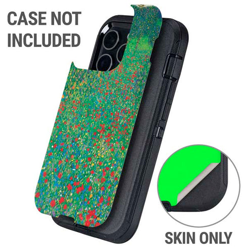 Poppy Field by Gustav Klimt Otterbox Defender iPhone Skin