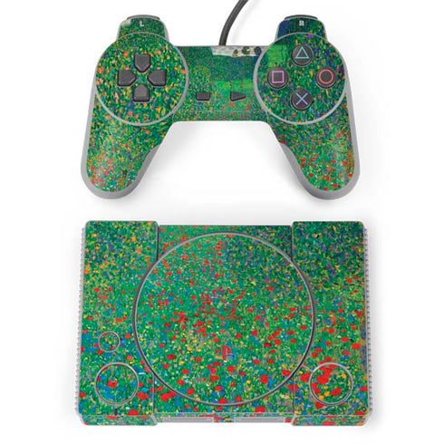 Gustav Klimt Poppy Field PlayStation Classic Bundle Skin