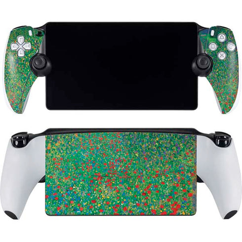 Poppy Field by Gustav Klimt PlayStation Portal Remote Player Skin