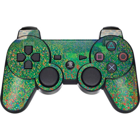 Gustav Klimt Poppy Field PS3 Dual Shock wireless controller Skin