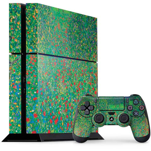 Gustav Klimt Poppy Field PS4 Console and Controller Bundle Skin
