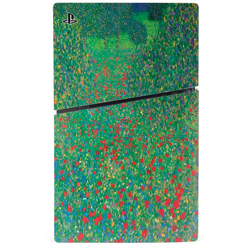 Poppy Field by Gustav Klimt PS5 Slim Disk Bundle Skin
