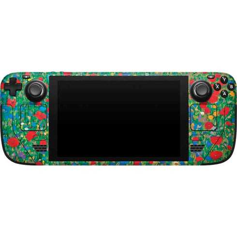 Gustav Klimt Poppy Field Steam Deck Handheld Gaming Computer Skin