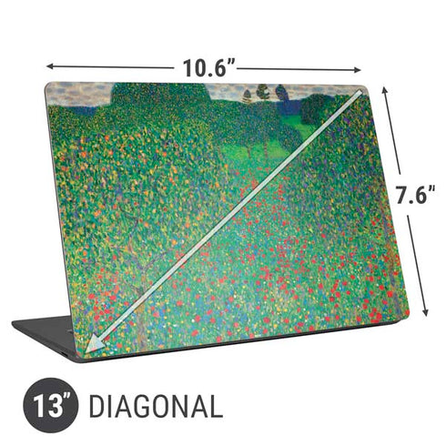 Gustav Klimt Poppy Field Universal Laptop 13in (10.6 x 7.6in) Skin