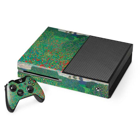 Gustav Klimt Poppy Field Xbox One Console and Controller Bundle Skin
