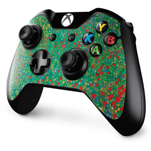 Gustav Klimt Poppy Field Xbox One Controller Skin