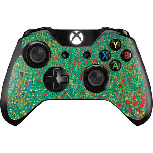 Gustav Klimt Poppy Field Xbox One Controller Skin