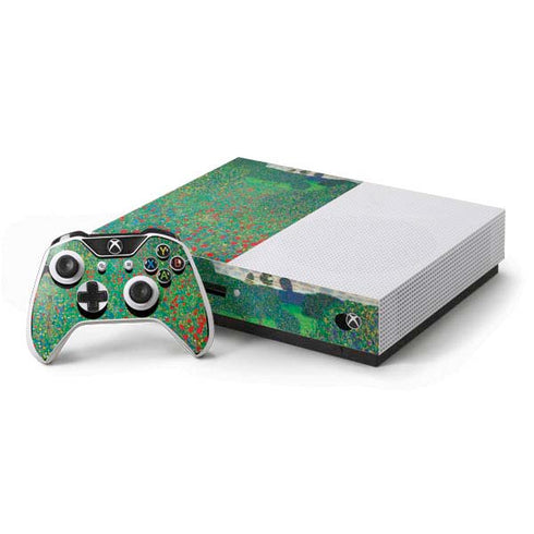 Gustav Klimt Poppy Field Xbox One S Console and Controller Bundle Skin