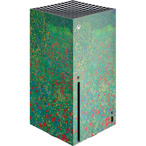 Gustav Klimt Poppy Field Xbox Series X Console Skin