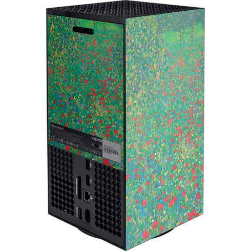 Gustav Klimt Poppy Field Xbox Series X Console Skin
