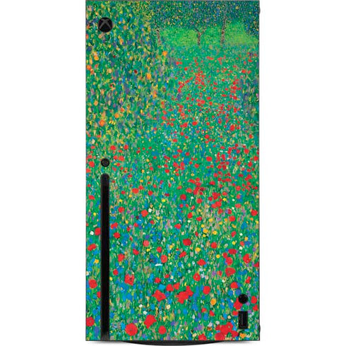 Gustav Klimt Poppy Field Xbox Series X Console Skin