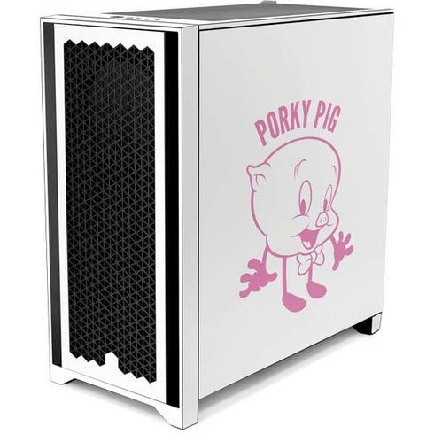 Looney Tunes Porky Pig Big Head Corsair 4000D Tempered Glass Mid-Tower ATX Case Skin