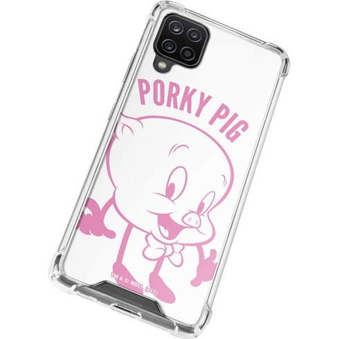 Looney Tunes Porky Pig Big Head Galaxy A12 Clear Case