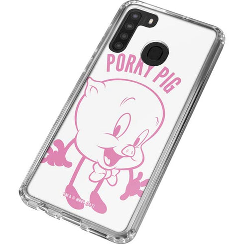 Looney Tunes Porky Pig Big Head Galaxy A21 Clear Case