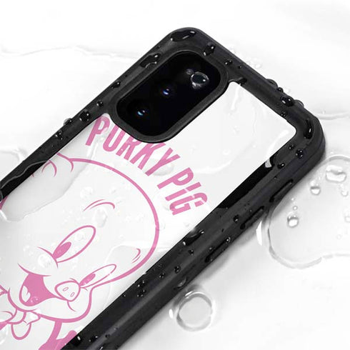 Looney Tunes Porky Pig Big Head Galaxy S20 Waterproof Case
