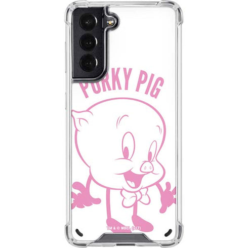 Looney Tunes Porky Pig Big Head Galaxy S21 5G Clear Case