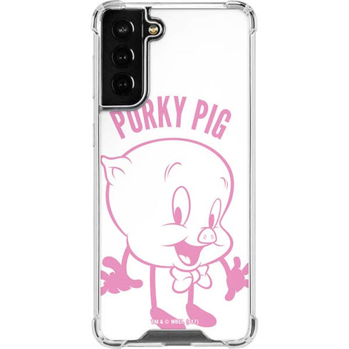 Looney Tunes Porky Pig Big Head Galaxy S21 FE Clear Case