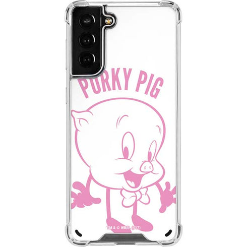 Looney Tunes Porky Pig Big Head Galaxy S21 Plus 5G Clear Case