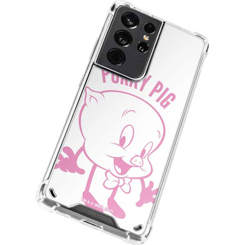 Looney Tunes Porky Pig Big Head Galaxy S21 Ultra 5G Clear Case