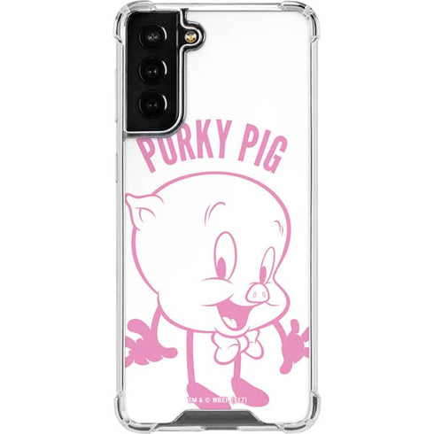 Looney Tunes Porky Pig Big Head Galaxy S22 Plus Clear Case