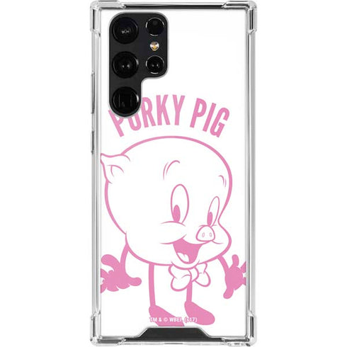 Looney Tunes Porky Pig Big Head Galaxy S22 Ultra Clear Case