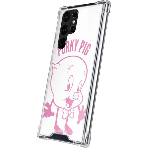 Looney Tunes Porky Pig Big Head Galaxy S22 Ultra Clear Case
