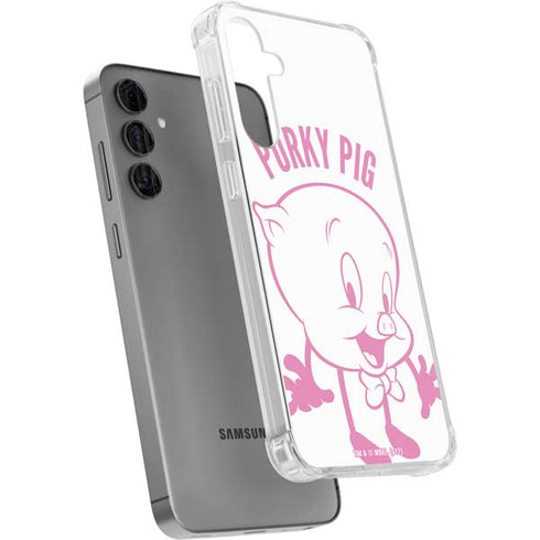 Looney Tunes Porky Pig Big Head Galaxy S24 Plus Clear Case