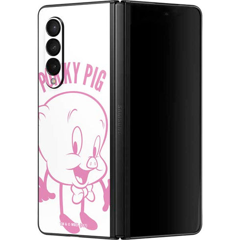 Looney Tunes Porky Pig Big Head Galaxy Z Fold3 5G Skin