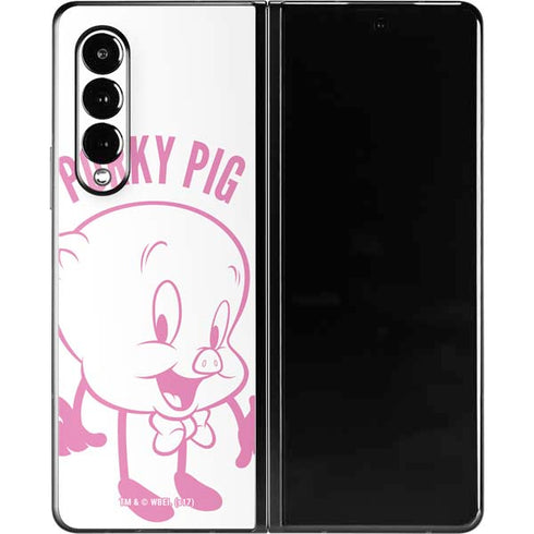 Looney Tunes Porky Pig Big Head Galaxy Z Fold3 5G Skin