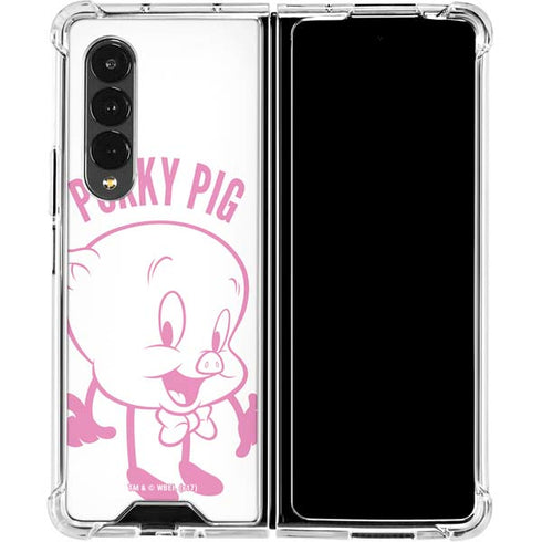 Looney Tunes Porky Pig Big Head Galaxy Z Fold4 5G Clear Case