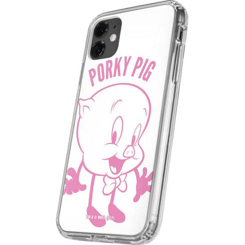 Looney Tunes Porky Pig Big Head iPhone 11 Clear Case