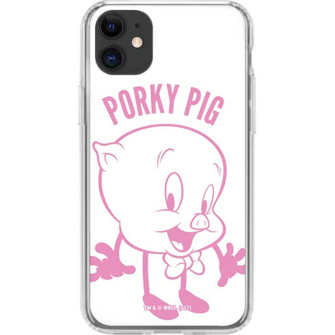 Looney Tunes Porky Pig Big Head iPhone 11 Clear Case