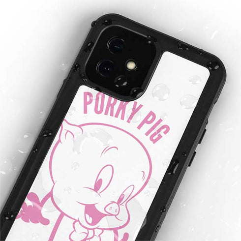 Looney Tunes Porky Pig Big Head iPhone 12 Waterproof Case