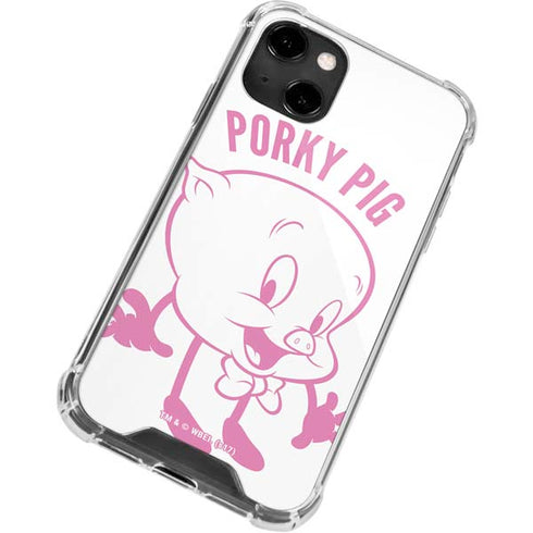 Looney Tunes Porky Pig Big Head iPhone 14 Clear Case