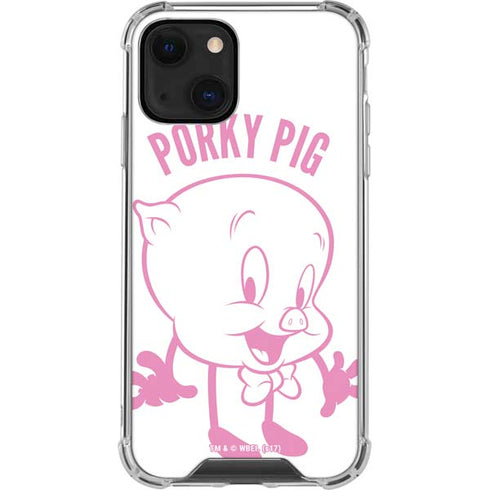 Looney Tunes Porky Pig Big Head iPhone 14 Plus Clear Case
