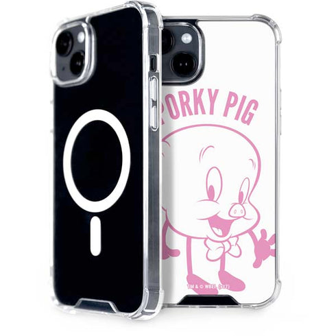 Looney Tunes Porky Pig Big Head iPhone 15 Plus MagSafe Case