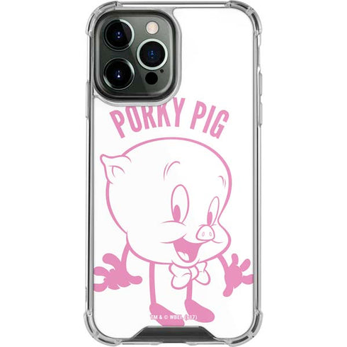 Looney Tunes Porky Pig Big Head iPhone 14 Pro Max Clear Case